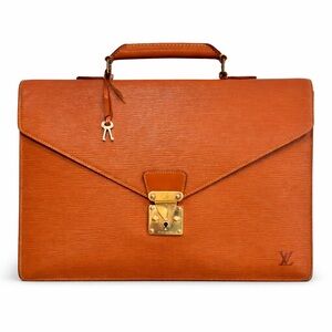 Louis Vuitton LV Vintage Serviette Conseiller Zipangu Gold Epi Leather Briefcase